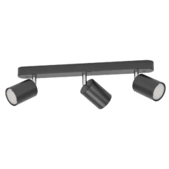 EGLO connect Smart Foco Adfira-Z, negro, 3 luces, acero