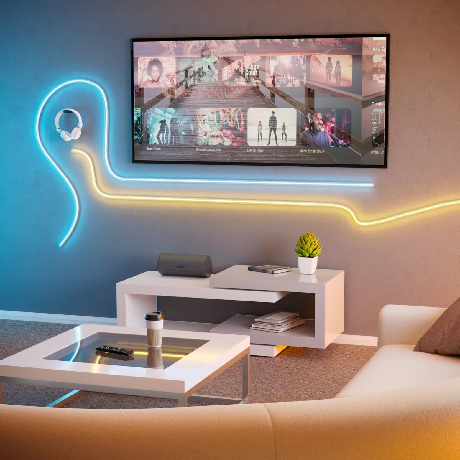 EGLO connect tira LED Neon Stripe-Z, 5 M., RGB, CCT, blanco