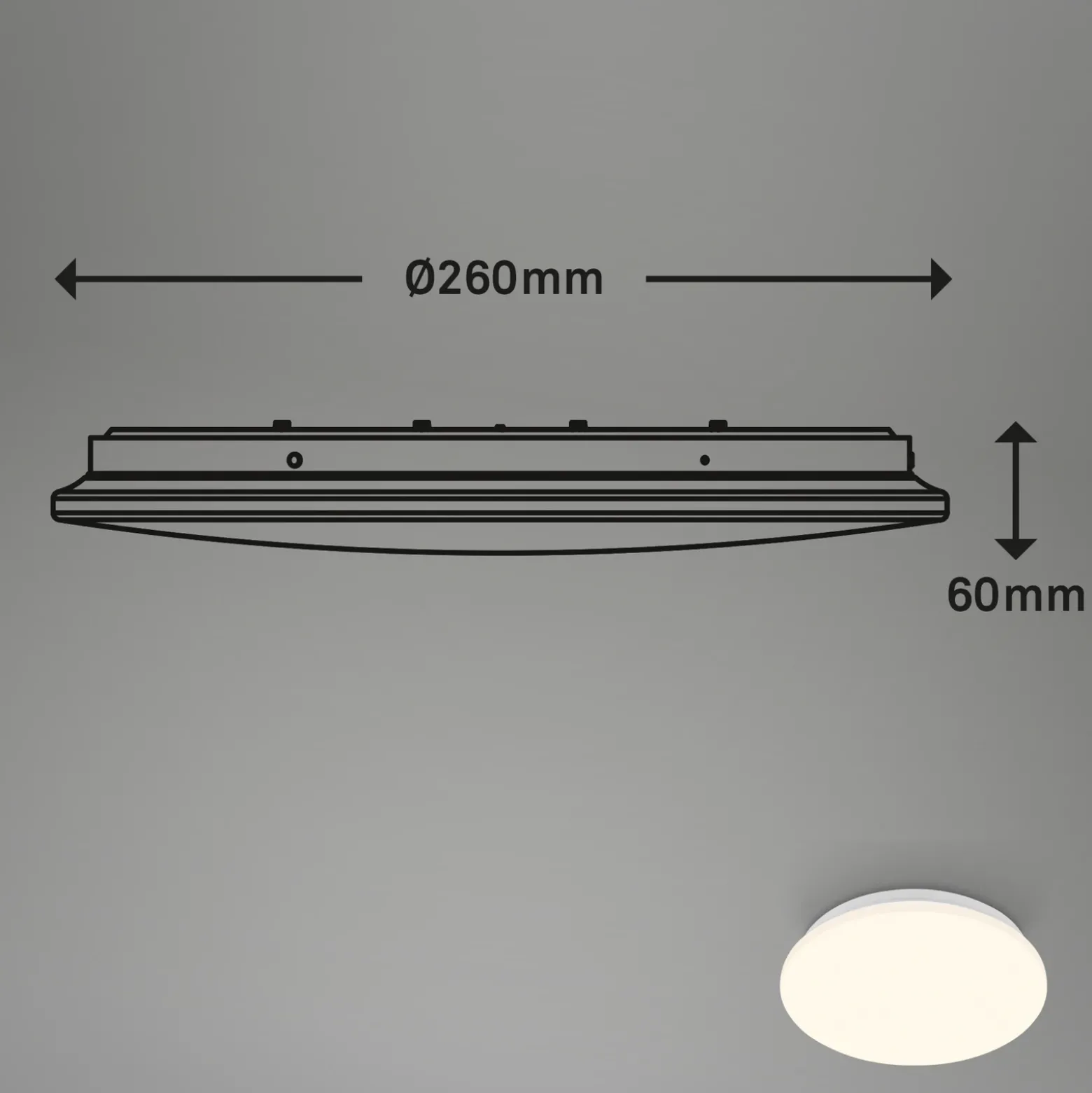 Ekos lámpara de techo LED con sensor, Ø 26 cm
