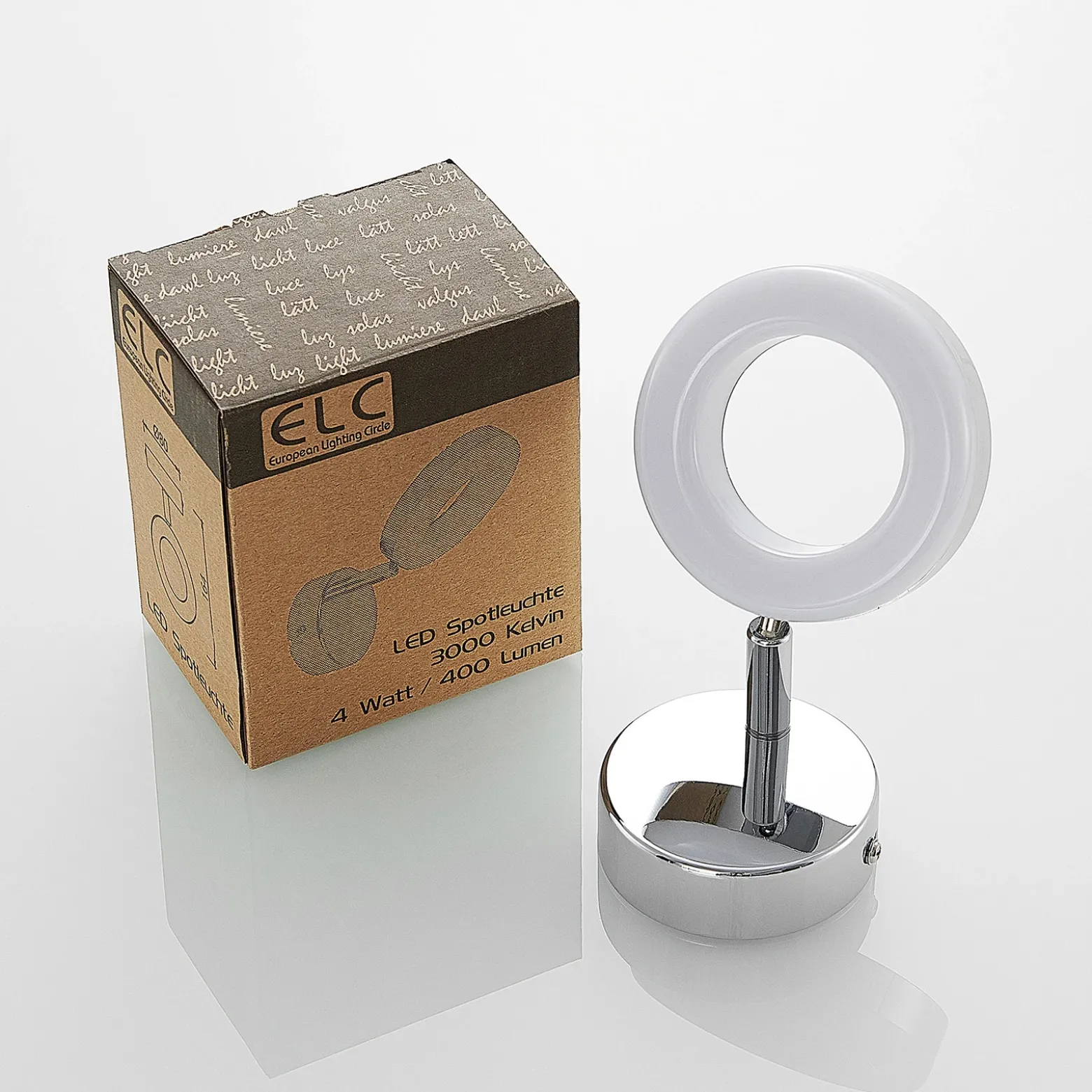 ELC Tioklia foco LED cromado, 1 foco