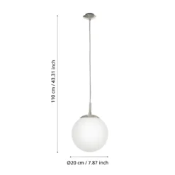 Elegante lámpara colgante Rondo de 20 cm