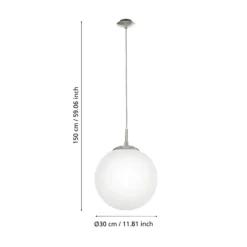 Elegante lámpara colgante Rondo de 30 cm