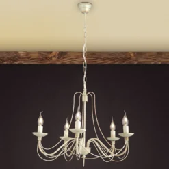 Elegante lámpara de araña Antonina con 5 brazos