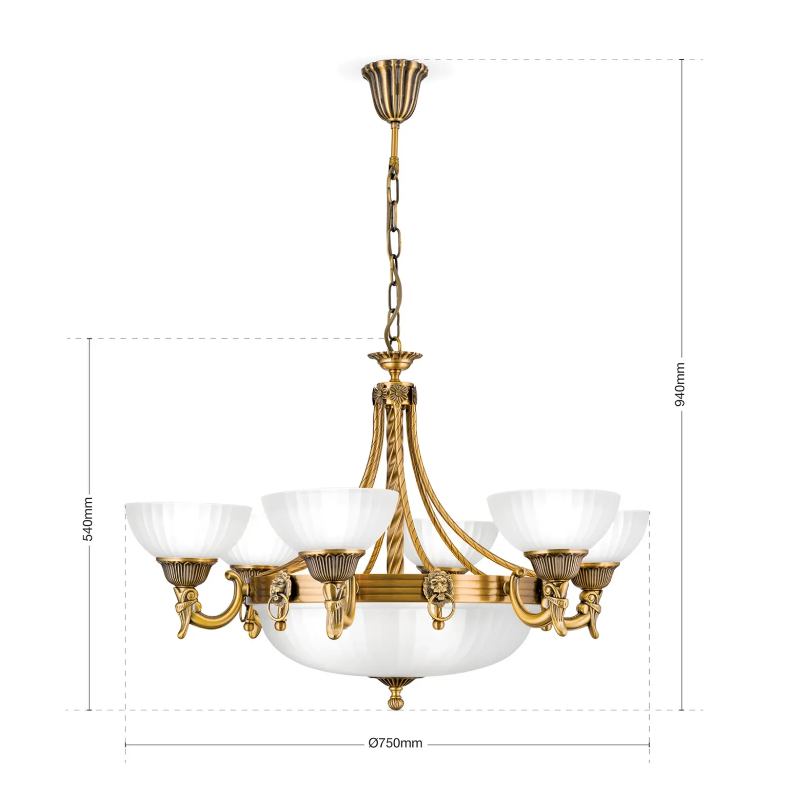 Elegante lámpara de araña NOAM - 75 cm
