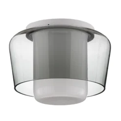 Elegante lámpara de techo Canio con cristal doble