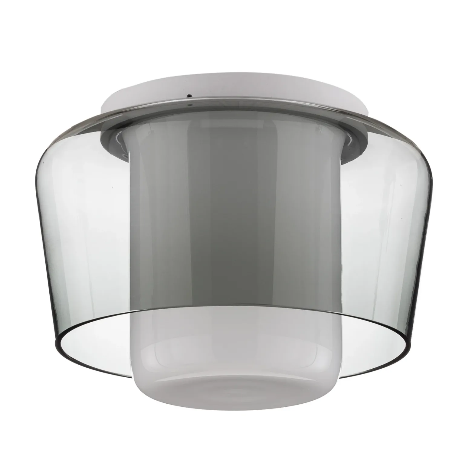 Elegante lámpara de techo Canio con cristal doble