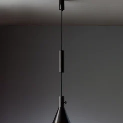 Eleu, lámpara colgante LED negro brillante