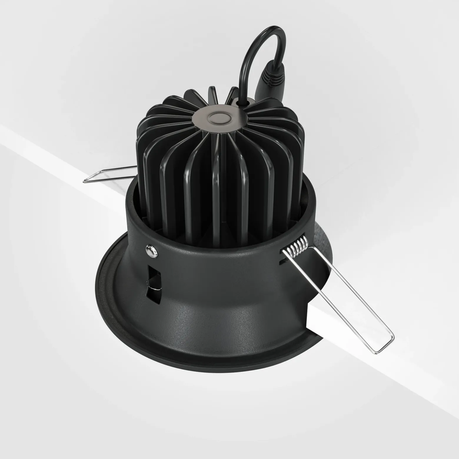 Empotrable Maytoni Yin LED, IP20, 3000K, triac, negro
