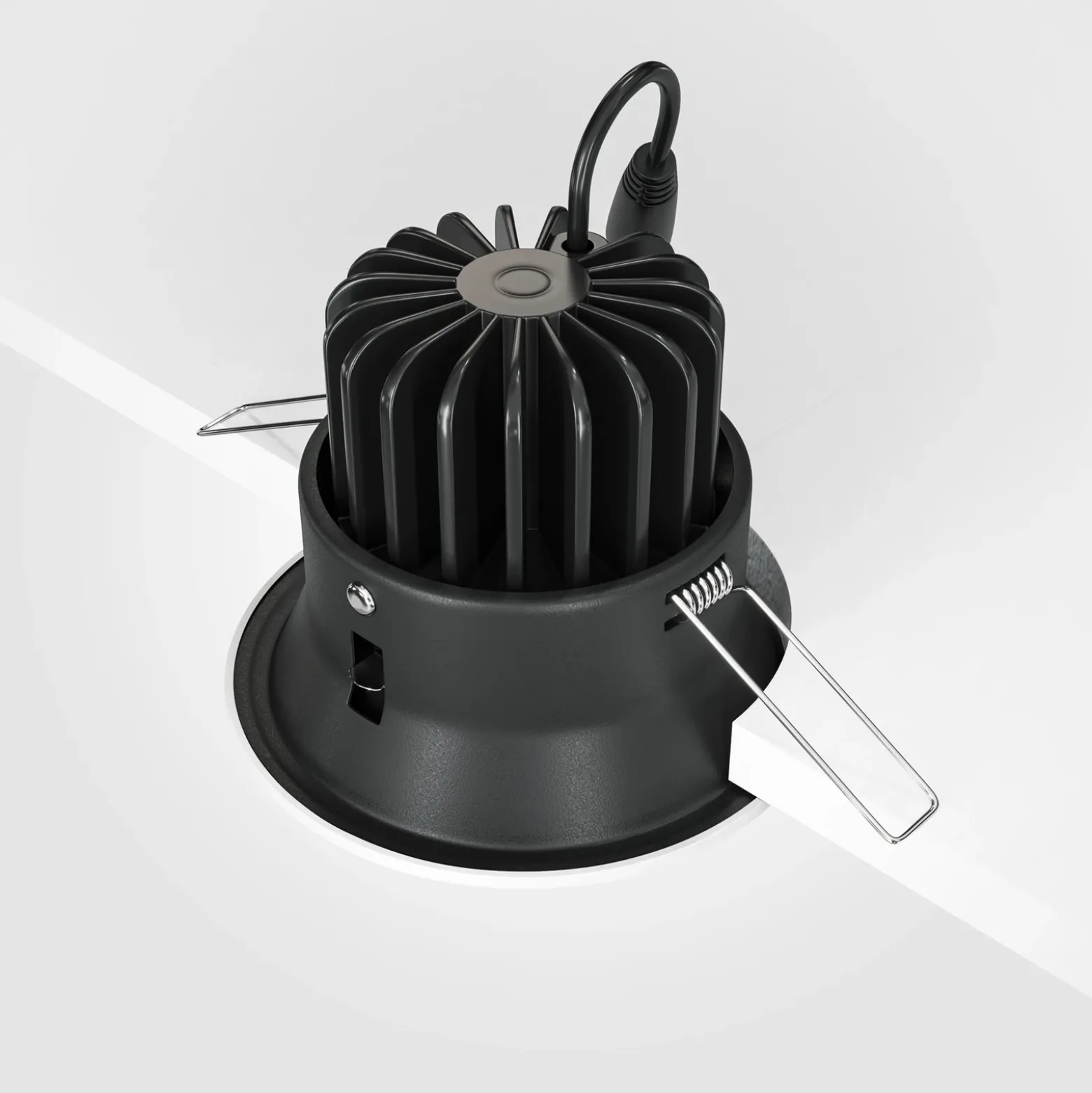 Empotrable Maytoni Yin LED, IP20, 3000K, triac, blanco