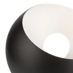 Envostar Arvid lámpara de mesa base de madera pantalla negro