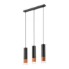 Envostar Fida lámpara colgante, 3 luces, negro