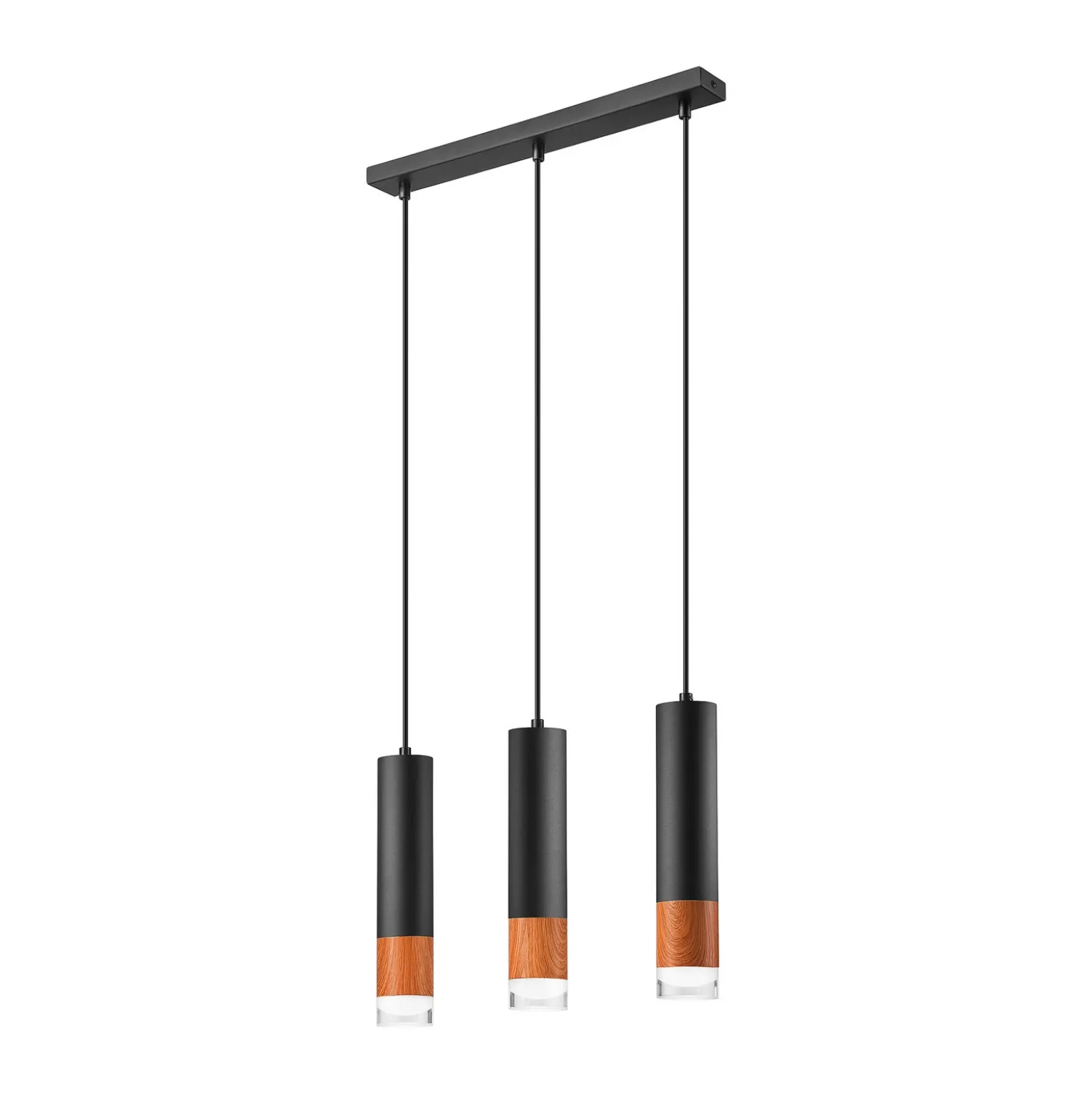 Envostar Fida lámpara colgante, 3 luces, negro