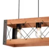 Envostar Lee lámpara colgante madera/negro 3 luces