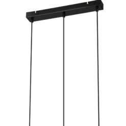 Envostar Lee lámpara colgante madera/negro 3 luces