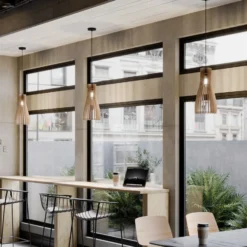 Envostar Lámpara colgante Furn, contrachapado de abedul, 1 luz