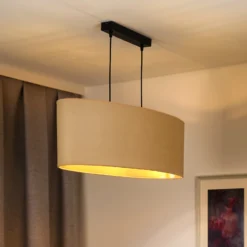 Envostar lámpara colgante Idun beige claro 80 cm material natural vegano
