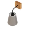 Envostar Risco aplique de pared 1 luz pantalla tela gris