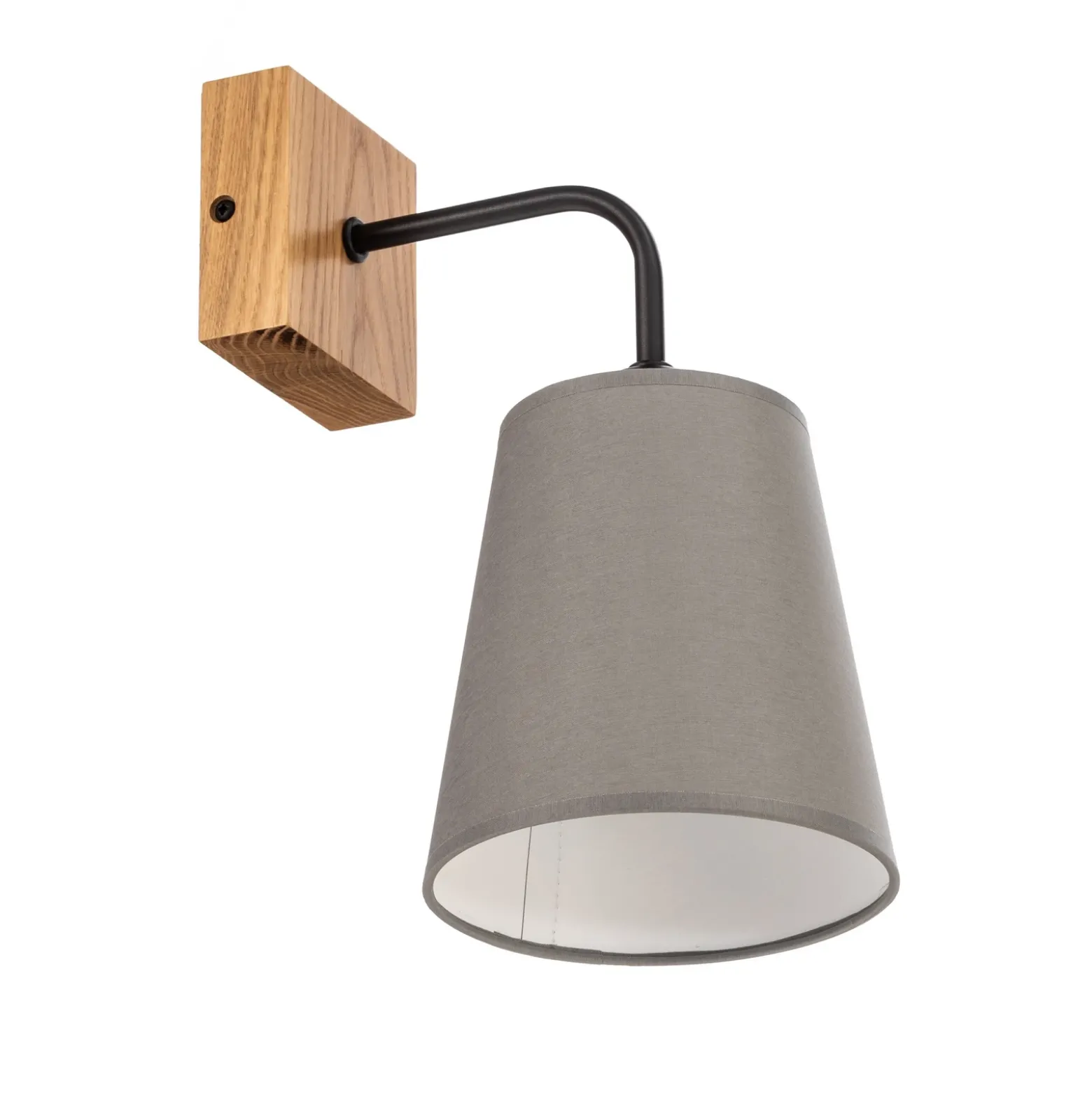 Envostar Risco aplique de pared 1 luz pantalla tela gris