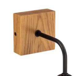 Envostar Risco aplique de pared 1 luz pantalla tela gris