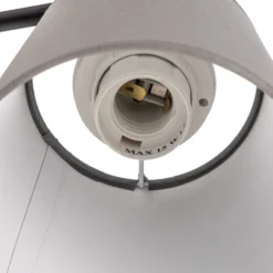 Envostar Risco aplique de pared 1 luz pantalla tela gris