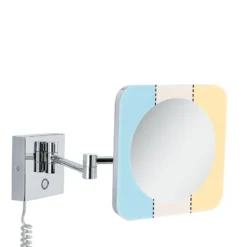 Espejo cosmético LED Paulmann Jora, IP44 con interruptor, plateado