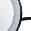 Espejo de cortesía Lucande LED Fyria, negro, acero, CCT