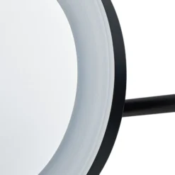Espejo de cortesía Lucande LED Fyria, negro, acero, CCT