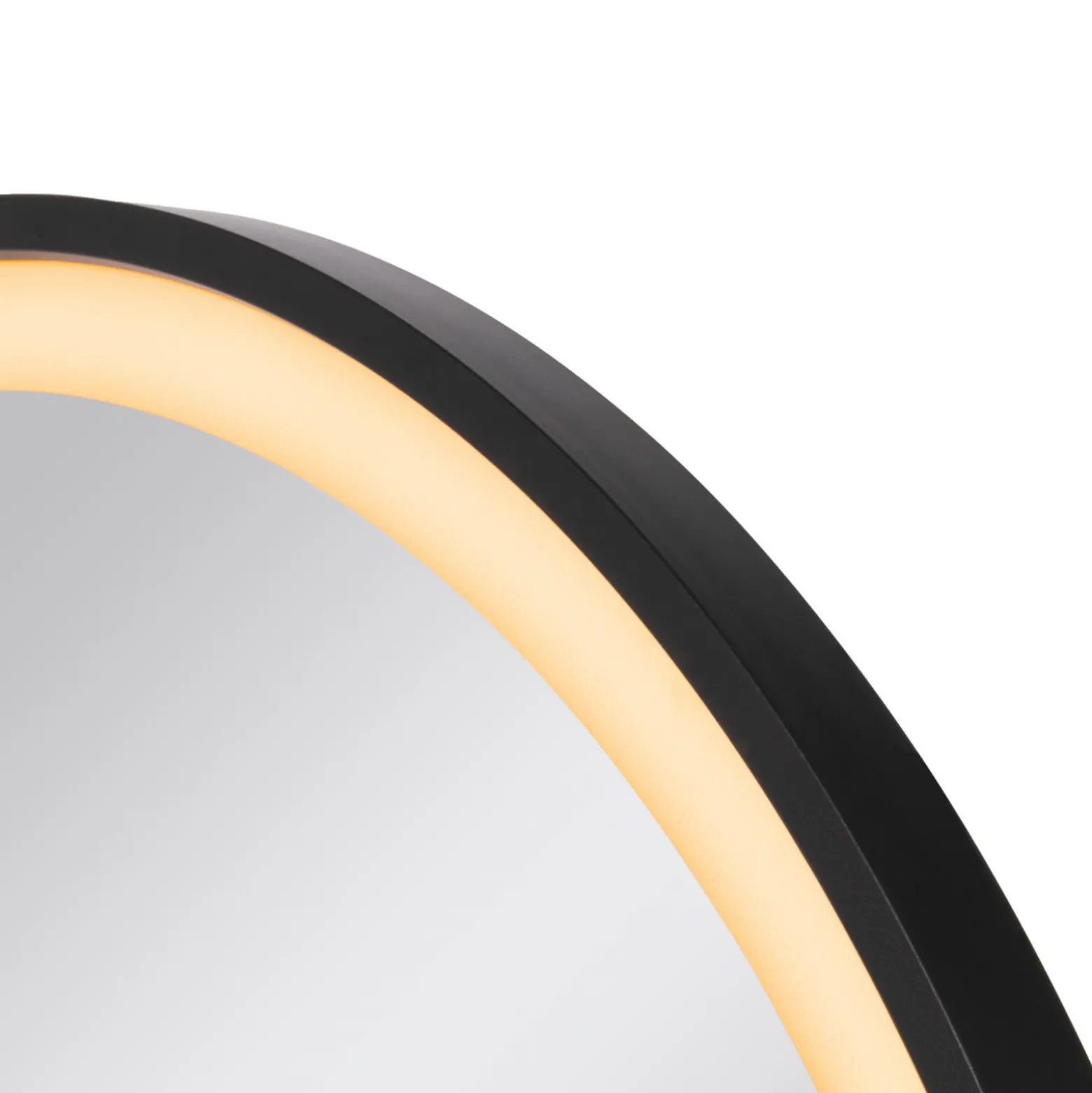 Espejo de pared LED SLV Trukko IP44 CCT negro Ø 80 cm