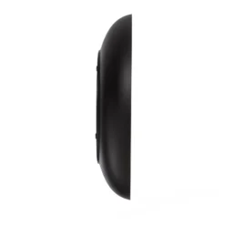 Espejo LED Bega Studio Line negro-latón, Ø 50 cm