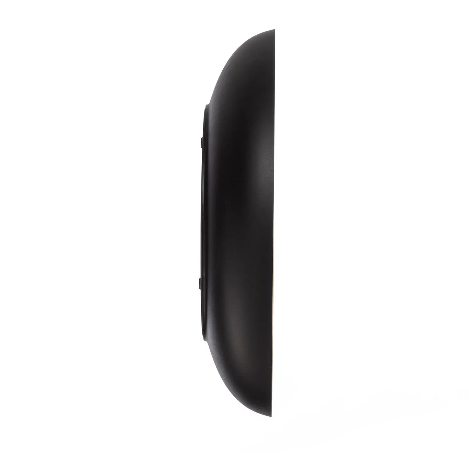 Espejo LED Bega Studio Line negro-latón, Ø 50 cm