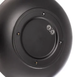 Espejo LED Bega Studio Line negro-latón, Ø 50 cm