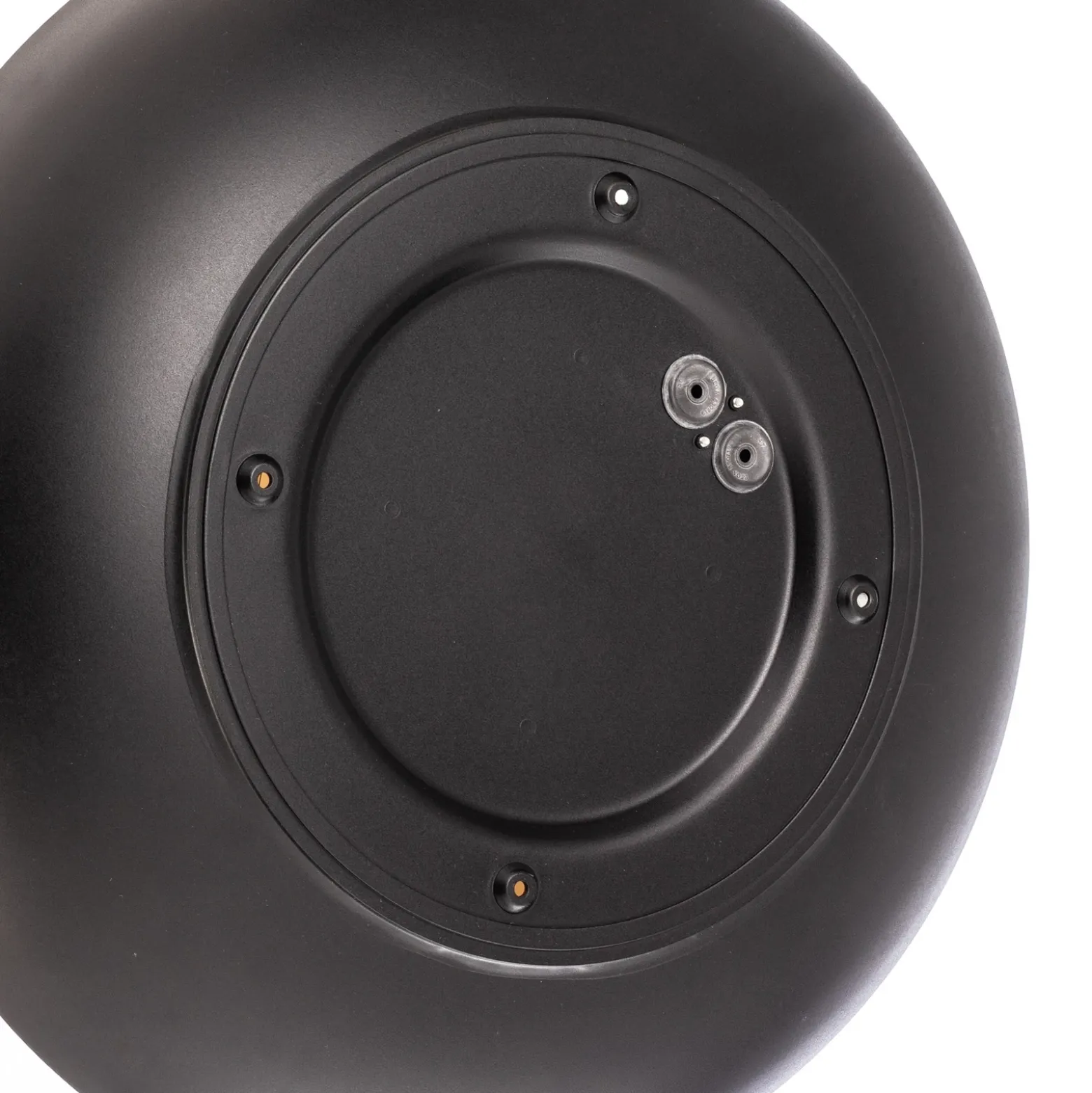Espejo LED Bega Studio Line negro-latón, Ø 50 cm