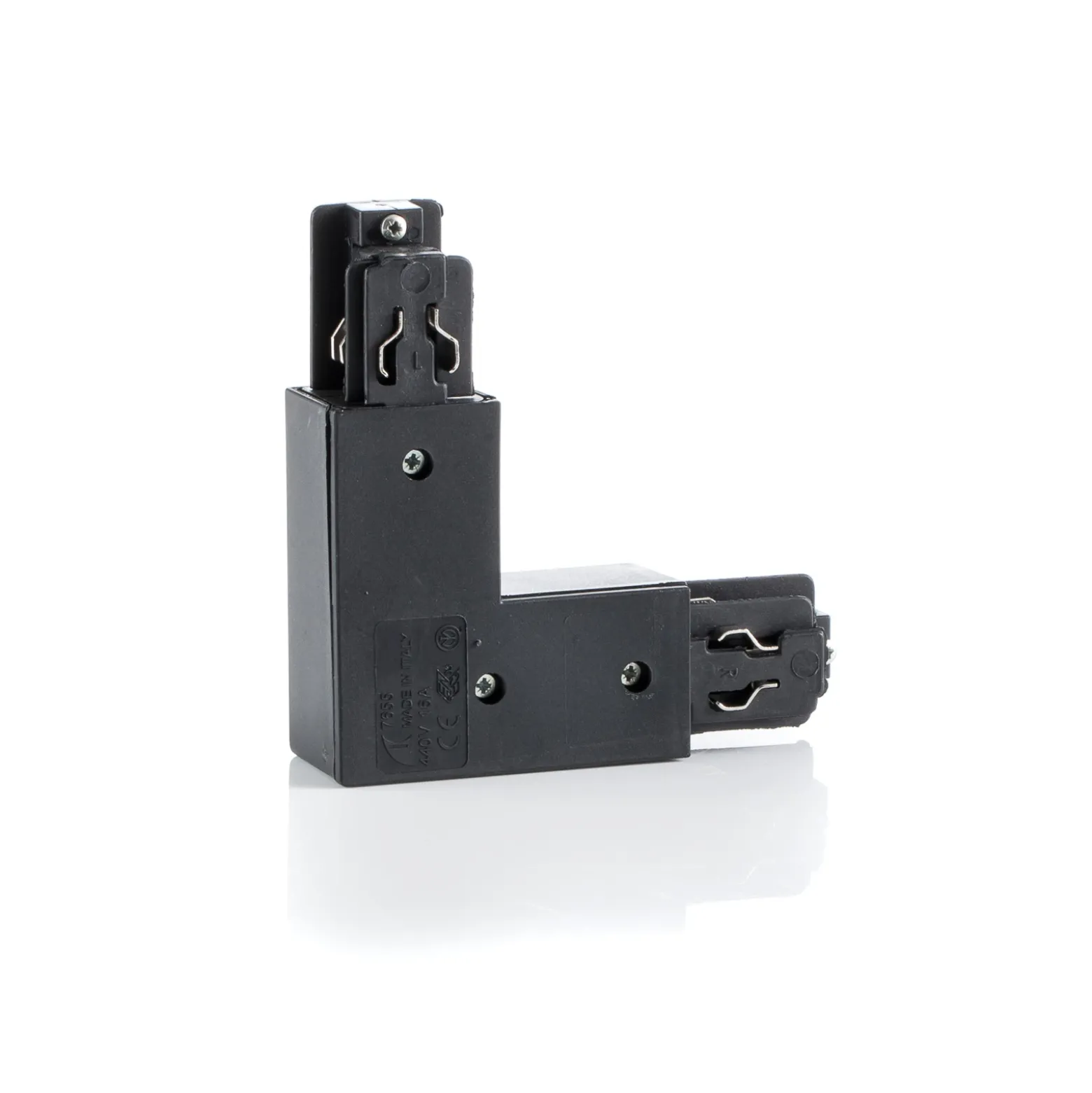 Esquina Ivela 90° tierra interior para LKM Quadro, negro
