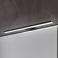 Esther 2 lámpara de espejo LED, negro mate, 50 cm