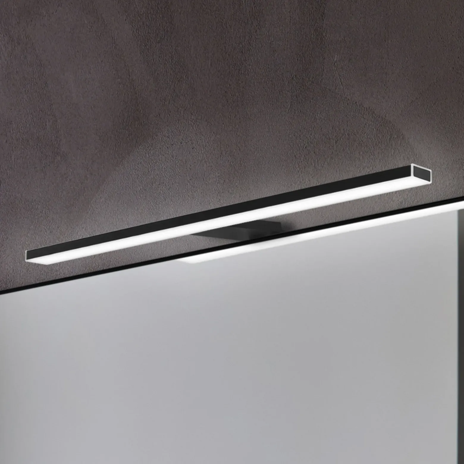 Esther 2 lámpara de espejo LED, negro mate, 50 cm