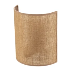 Euluna aplique de pared de yute, marrón, textil, 24 cm de altura, E27