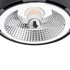 Euluna downlight de techo Chloe, negro, Ø 11,5 cm acero rígido