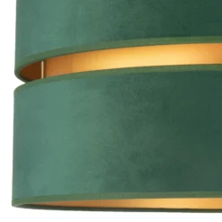 Euluna Duo plafón textil verde/dorado Ø40cm