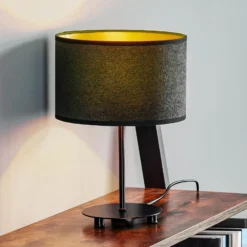 Euluna Golden Roller Mesa alta 30 cm negro/dorado