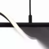 Eunice Lámpara colgante LED, longitud 80 cm, negro, metal