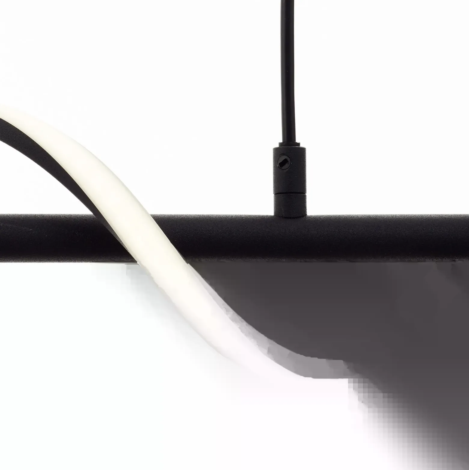 Eunice Lámpara colgante LED, longitud 80 cm, negro, metal