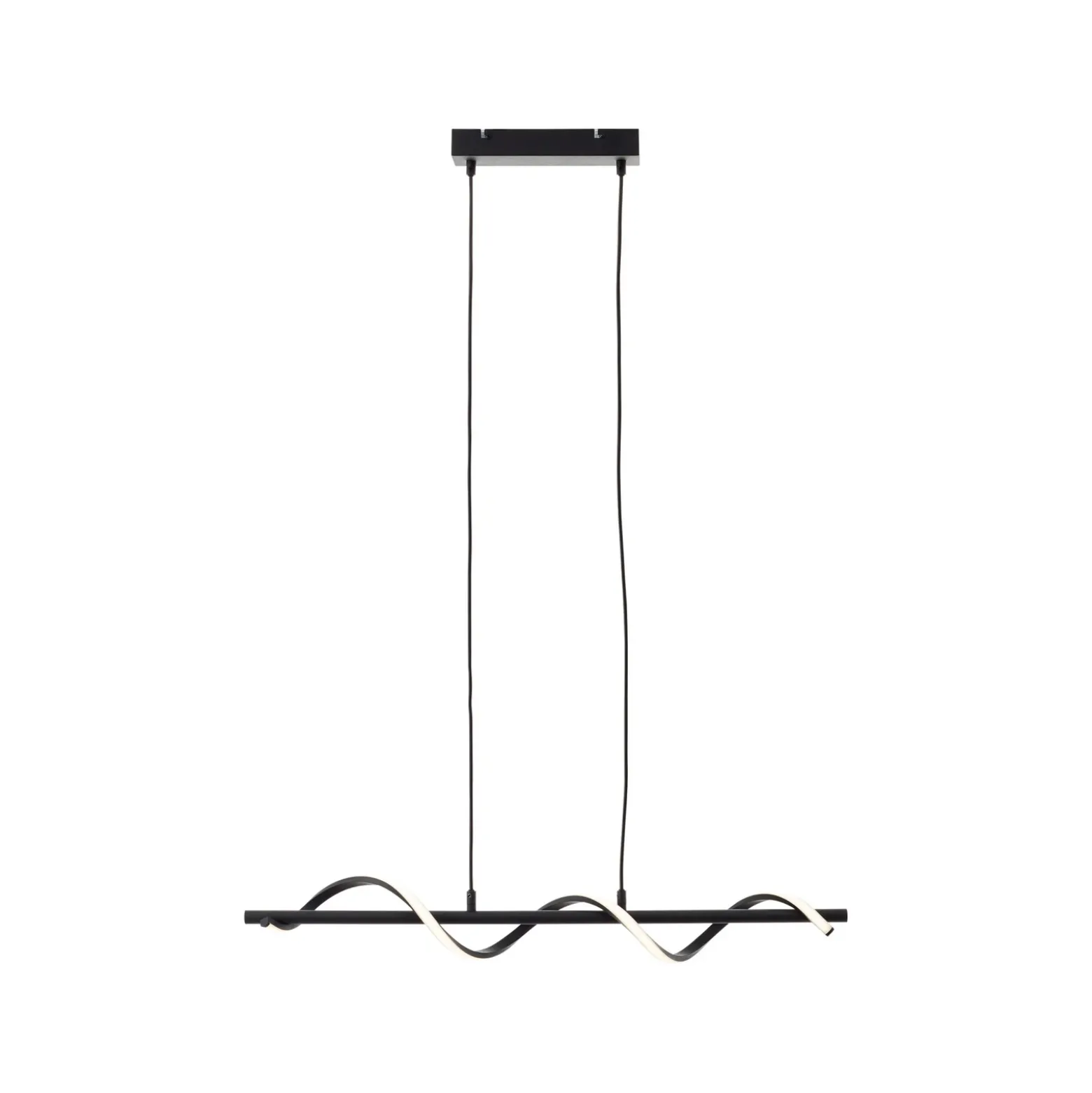 Eunice Lámpara colgante LED, longitud 80 cm, negro, metal
