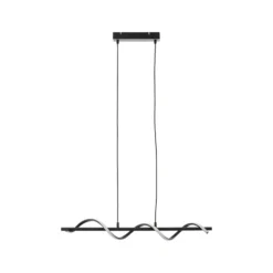 Eunice Lámpara colgante LED, longitud 80 cm, negro, metal