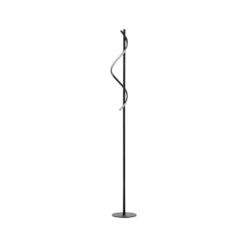 Eunice lámpara de pie LED, altura 150 cm, negro, metal