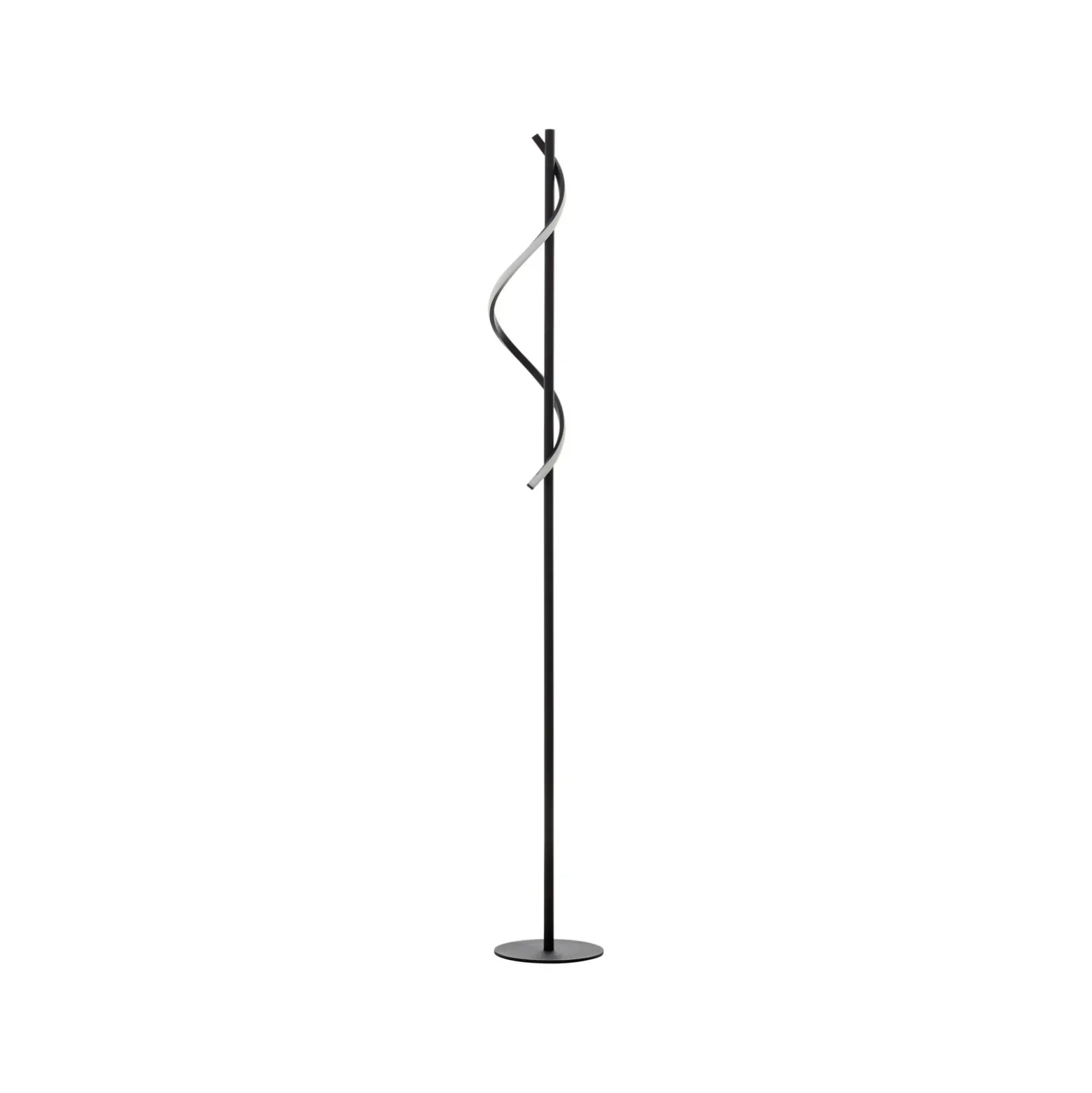 Eunice lámpara de pie LED, altura 150 cm, negro, metal