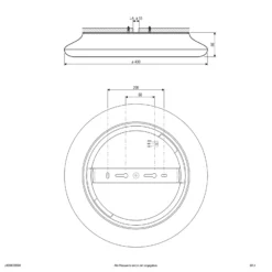EVN Catino lámpara de techo LED con sensor, 40 cm