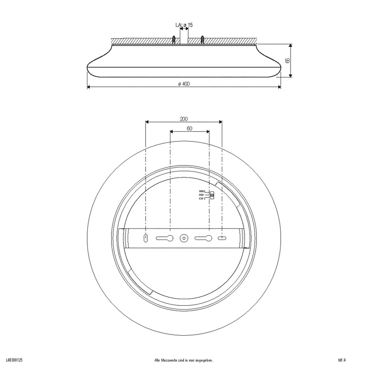 EVN Catino Plafón LED, CCT, 40 cm