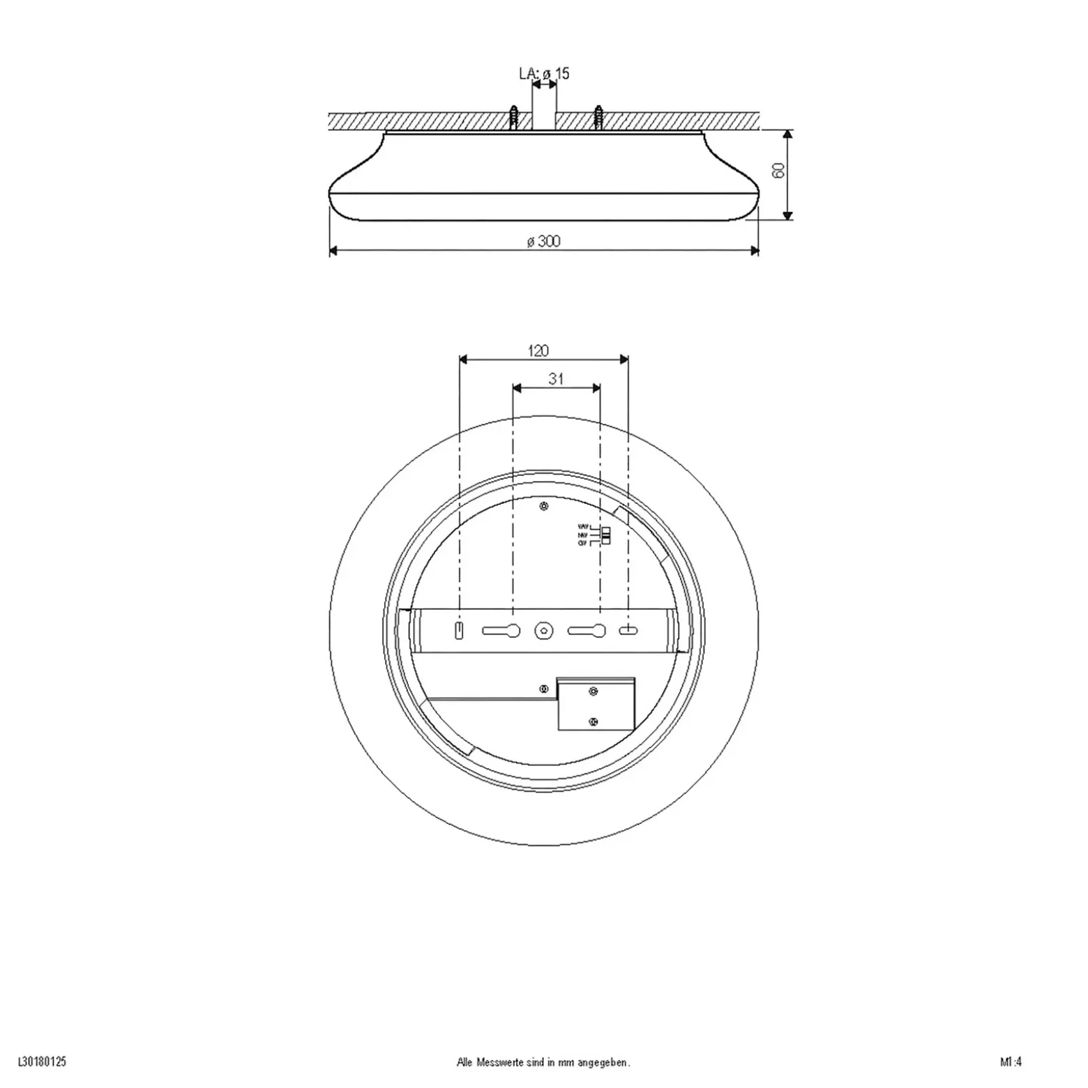 EVN Catino Plafón LED, CCT, 30 cm