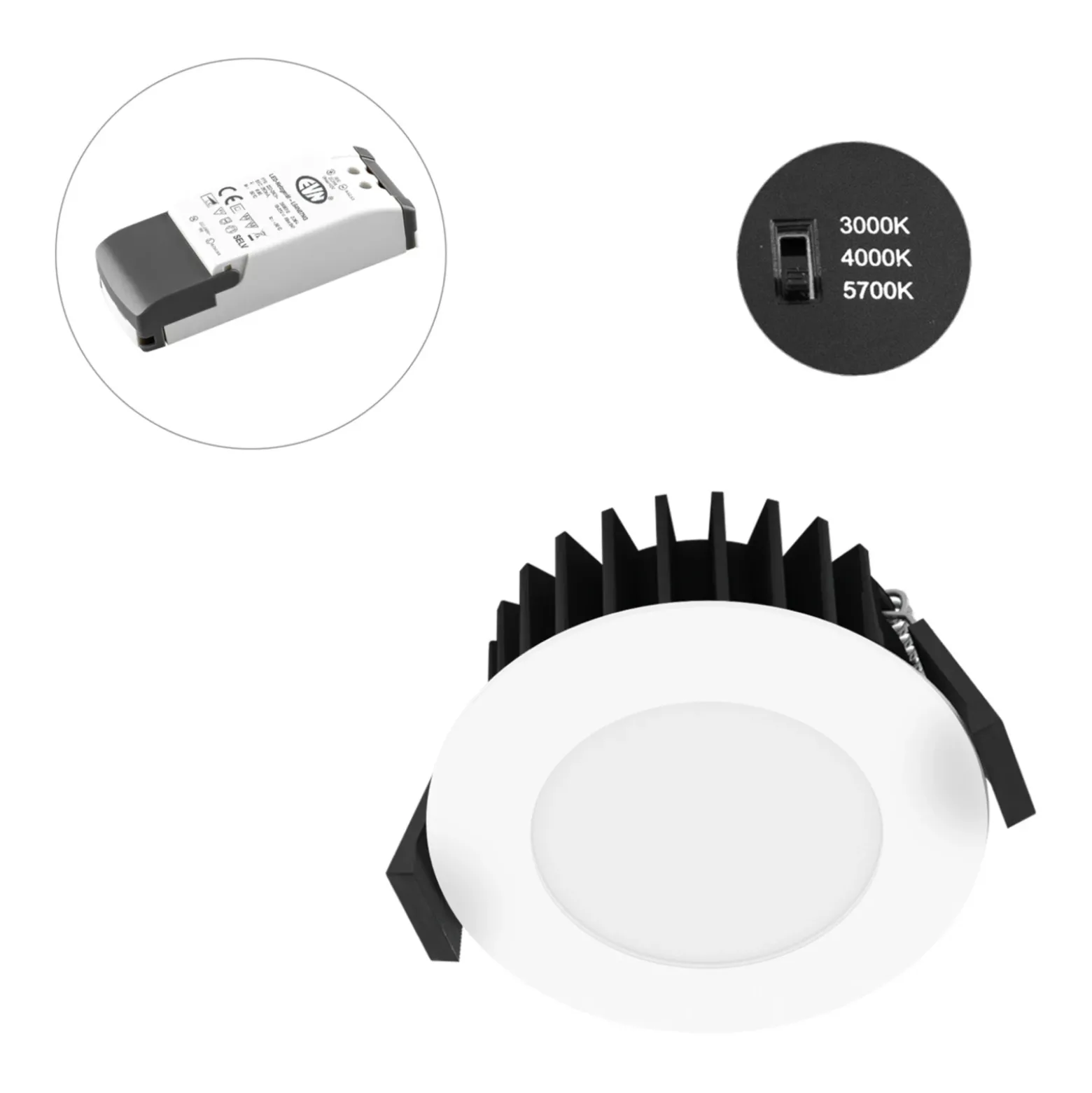 EVN Solido68 Lámpara de techo empotrable LED 10W blanca