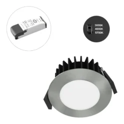 EVN Solido68 plafón LED empotrado 7W cromo